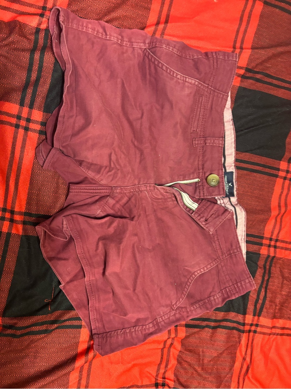 American Eagle Outfitters Burgundy Women's Cargo Shorts